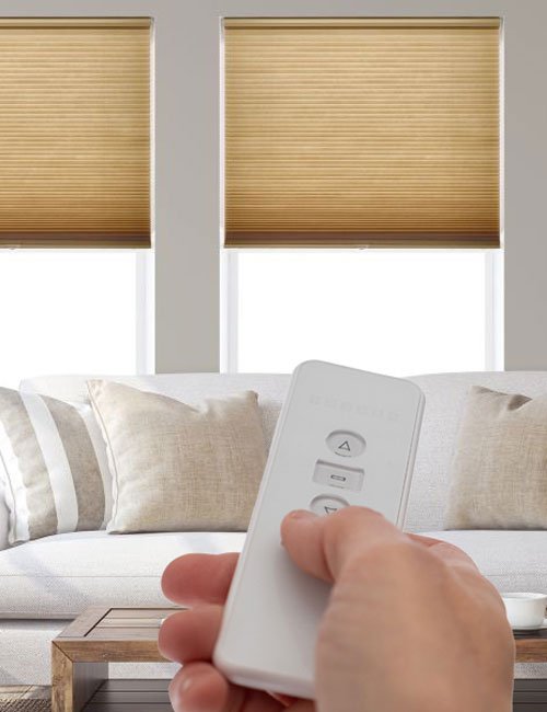 Motorized Honey Comb Blinds