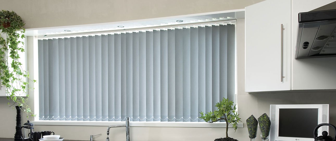 Vertical blinds banner
